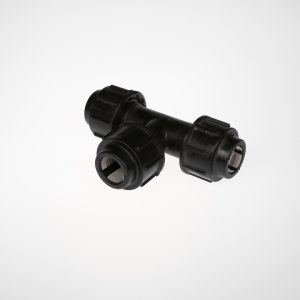 BLACK PE TEE 25MM