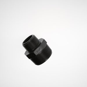 BLACK REDUCING HEX NIPPLE MALE 2 X 1 1/4"