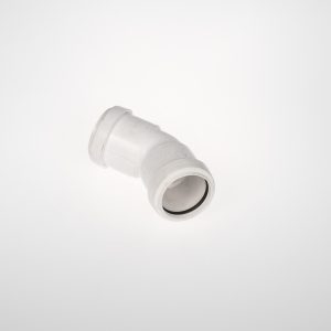 45 DEG PVC BEND 40MM 2 X RUBBER - WHITE